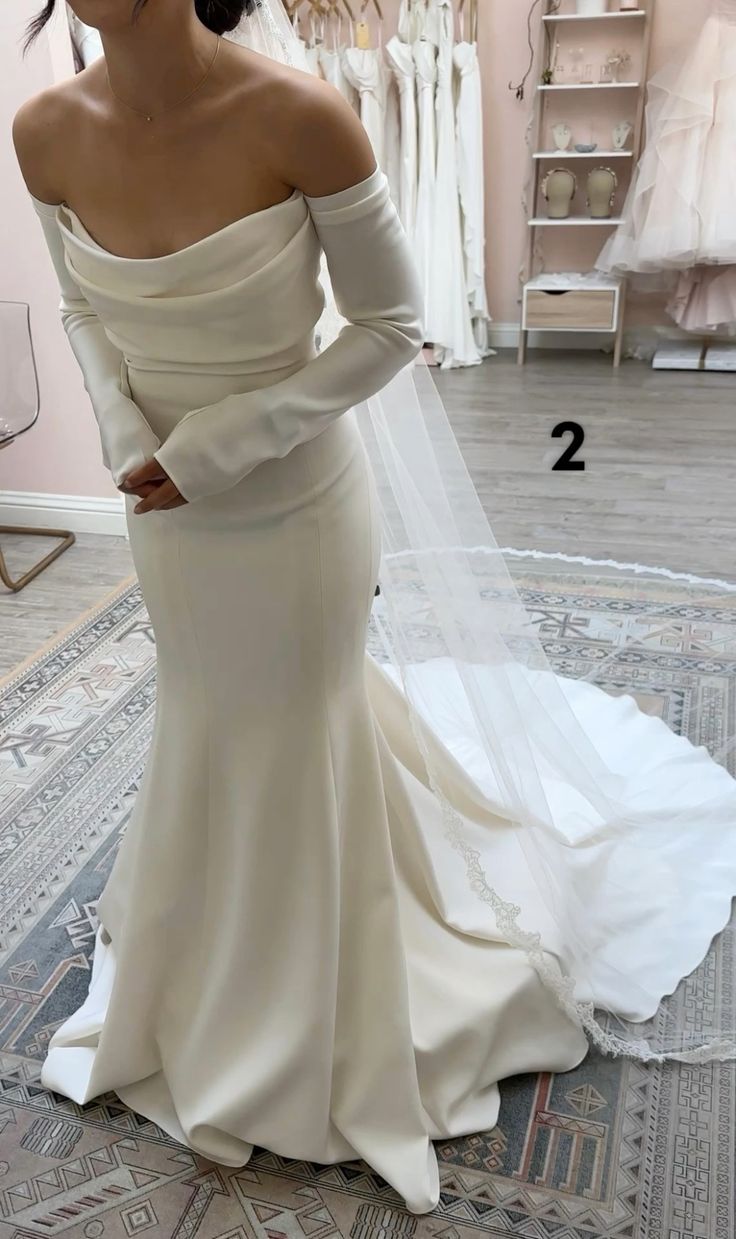 Mermaid Long Sleeves Wedding Dress S6920