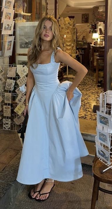 A Line Blue Evening Gowns, Prom Party Dresses S6913