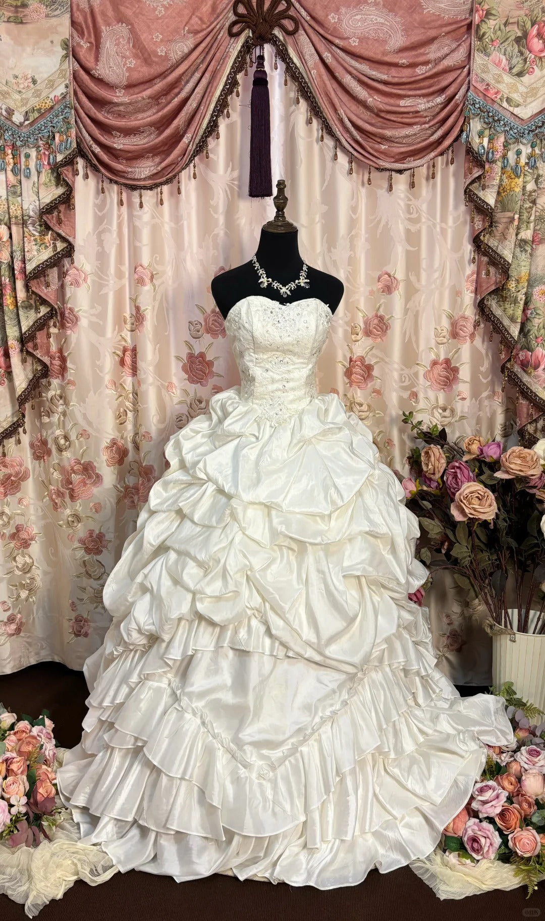 Vintage A line Long Wedding Dresses S6846