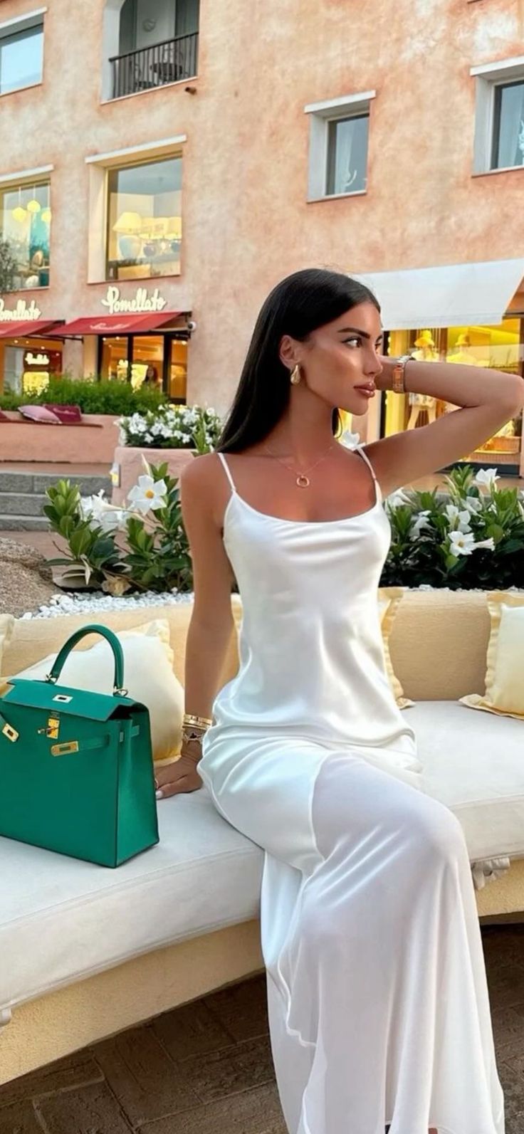 White simple long prom dress, evening dress for women S6839