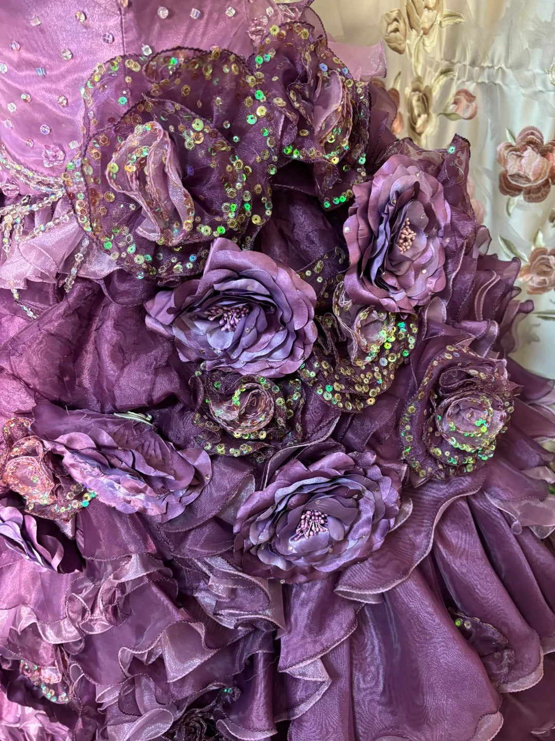 Grape Strapless A Line Ball Gown Long Princess Dress, Formal Evening Gowns S6852