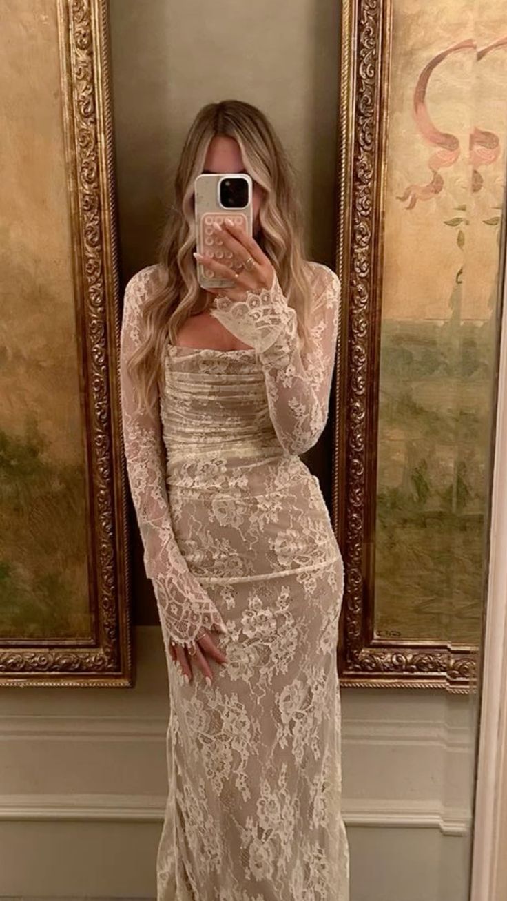 Lace Spaghetti Straps Party Dress Long Prom Dress, Formal Evening Gowns S6862