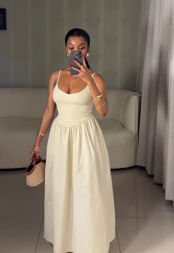 Elegant A-Line Ivory Spaghetti Straps Evening Dress Birthday Party Dress S6817