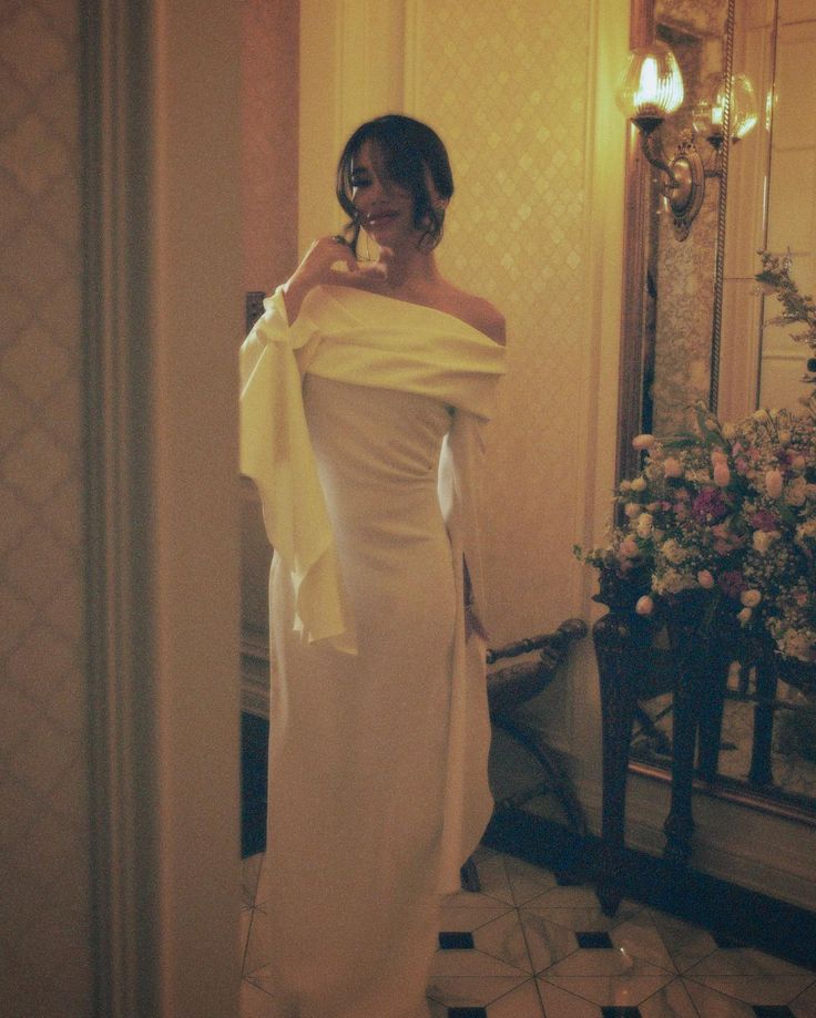 Vintage Prom Dresses Long Sleeve Off Shoulder Ankle Length Evening Dresses Party Dresses S6799