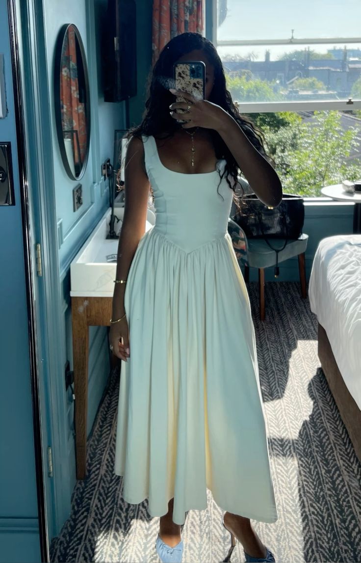 Elegant A-Line White Evening Dress Birthday Party Dress S6816