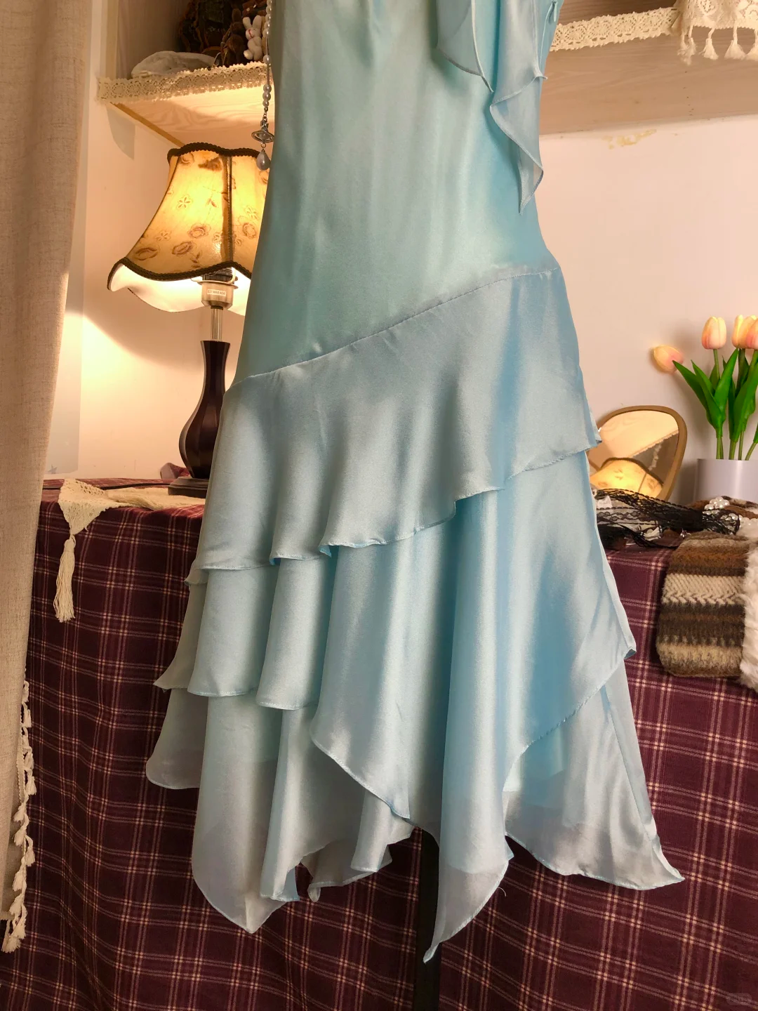 Blue Vintage Short Party Dress, Birthday Outfits, Homecoming Dress S6893