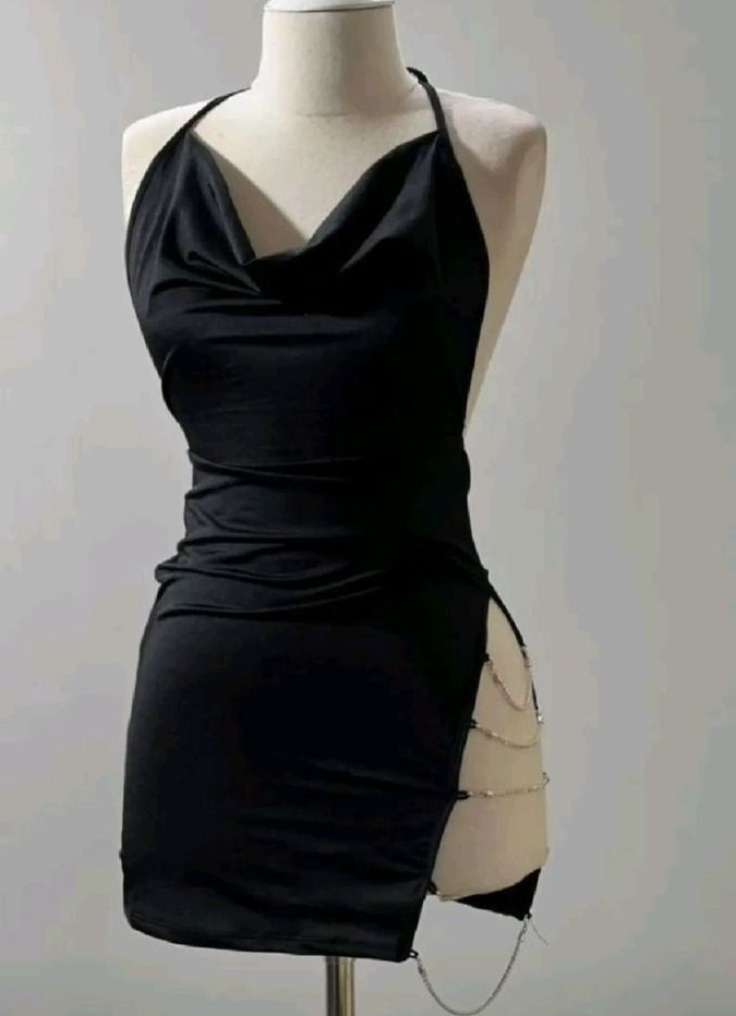 Black Short Party Dress, Birthday Outfits, Homecoming Dress S6933
