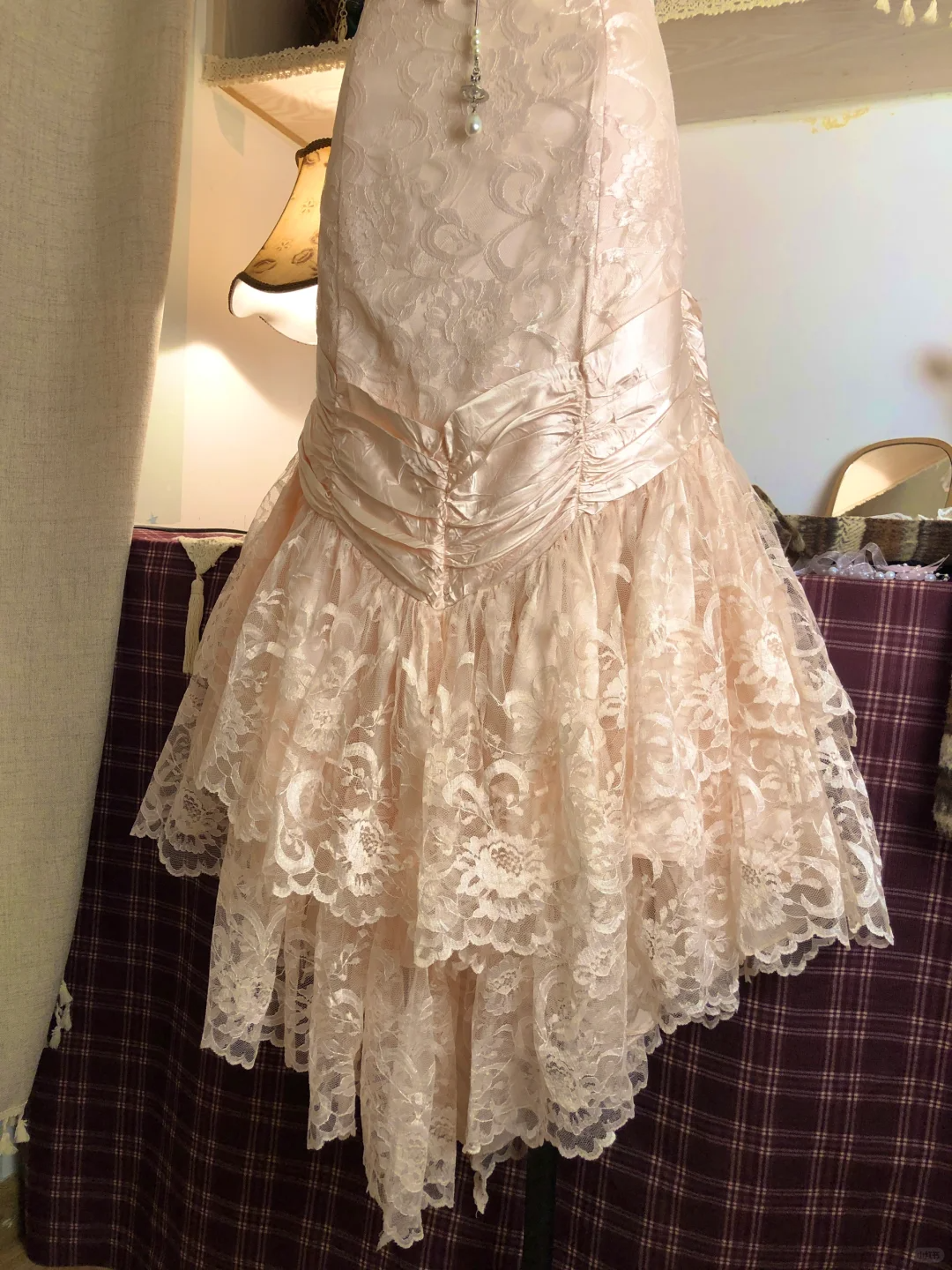 Pink Lace Party Dress, Formal Evening Gowns S6894