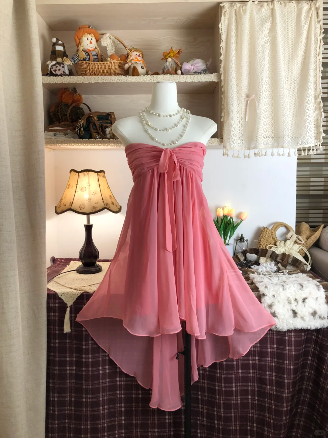A Line Pink Vintage Short Party Dress, Birthday Outfits, Homecoming Dress S6891