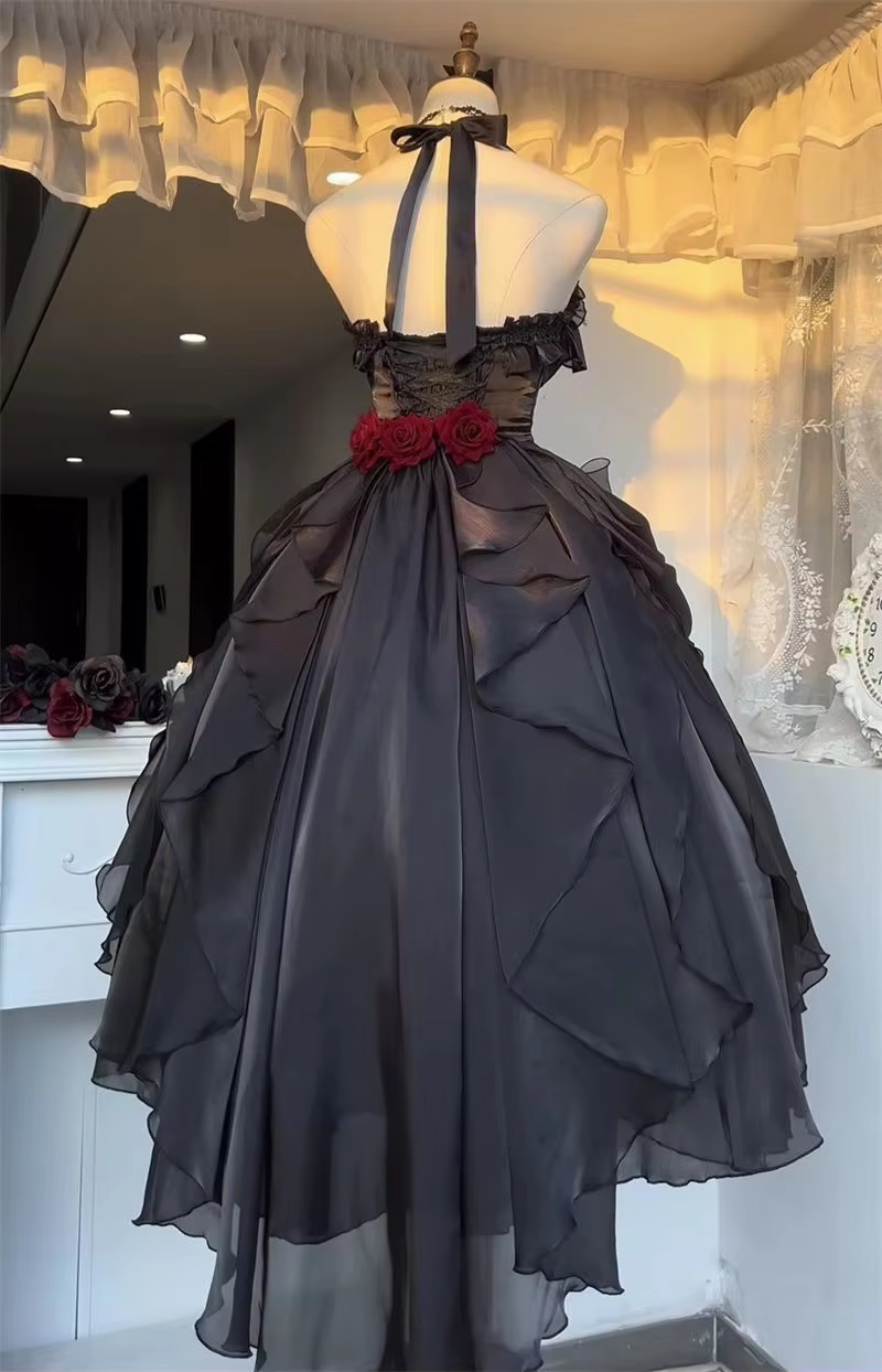 Women's Vintage Dress Princess Mini Dresses Elegant Evening Party Dresses S6388