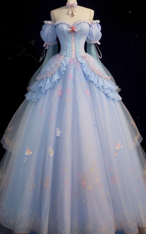 A-line Tulle Princess Long Prom Dresses Evening Formal Dress S6380