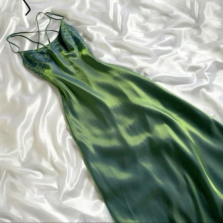 Vintage Green Simple Long Party Dress S6027