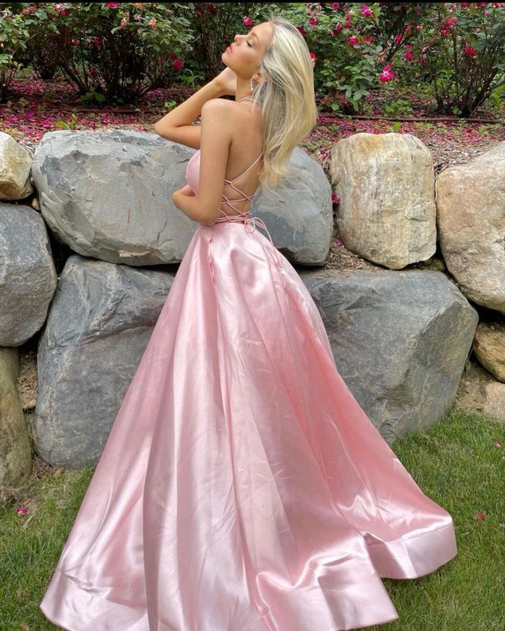 Pink Long Prom Dresses Formal Graduation Evening Dresses S2112