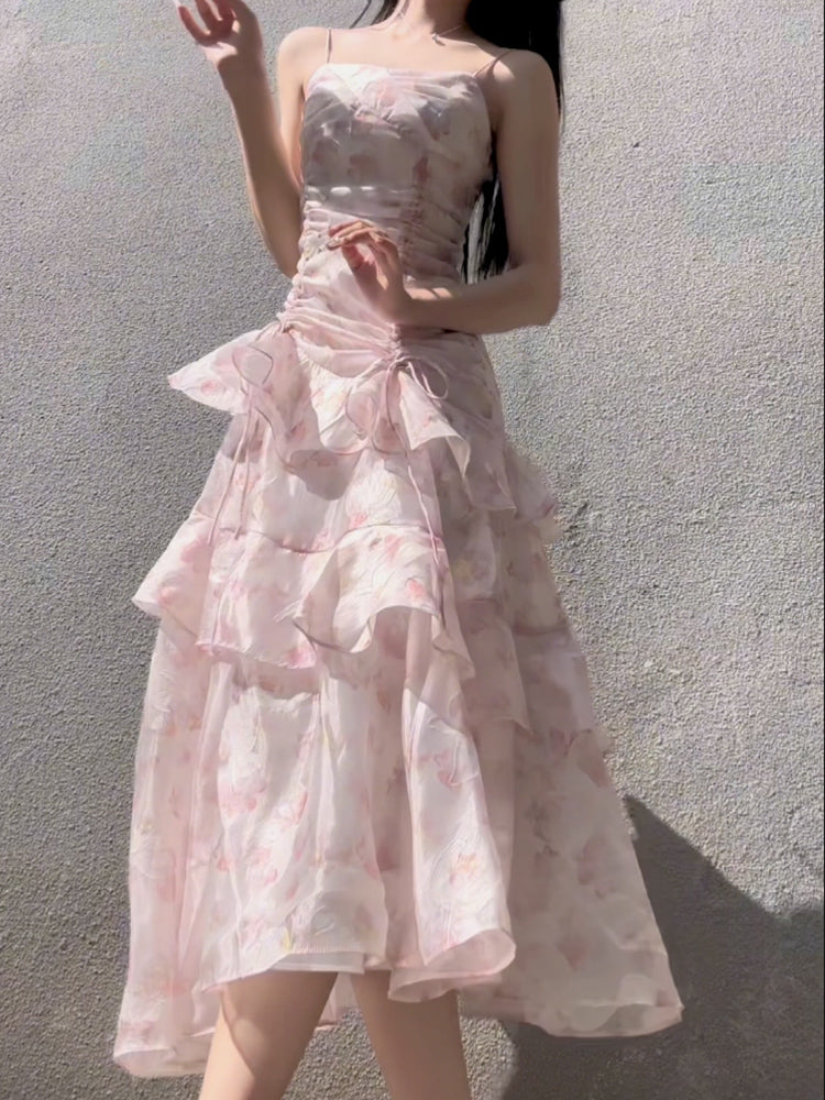 Floral Dress Chiffon Fairy party dress S6005