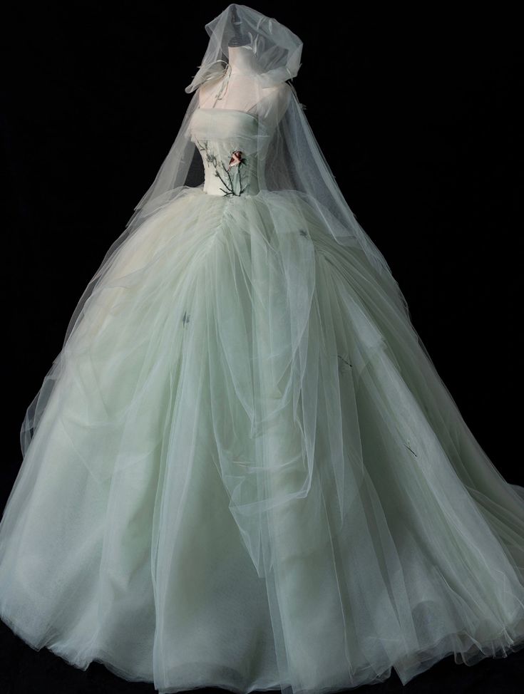 A Line Tulle Prom Dress Strapless Long Prom Dresses Birthday Gown S6549