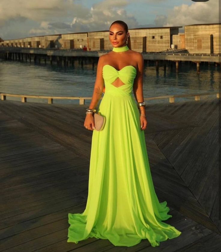 Simple Chiffon Evening Dresses Sweetheart Neckline Formal Party Dress S6313