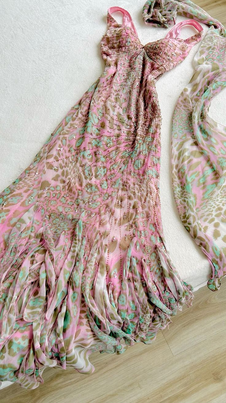 Leopard print Fashion Evening Gown Vintage Long Prom Dress S6132