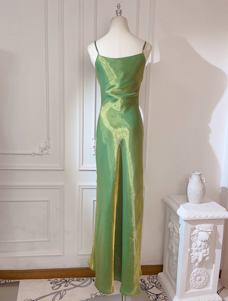 Green long prom dress birthday party dress S5935