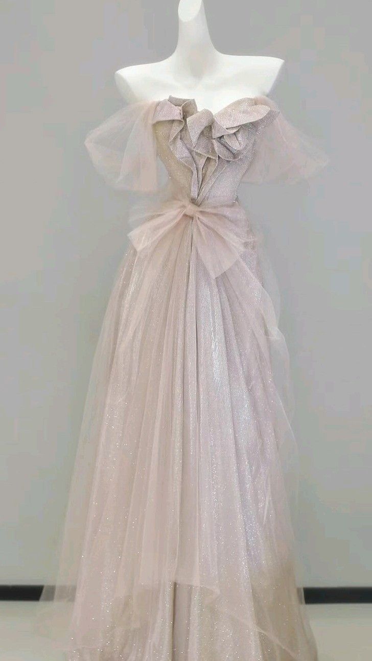 A Line Long Light Pink Prom Dresses Off Shoulder Evening Party Gowns S6303