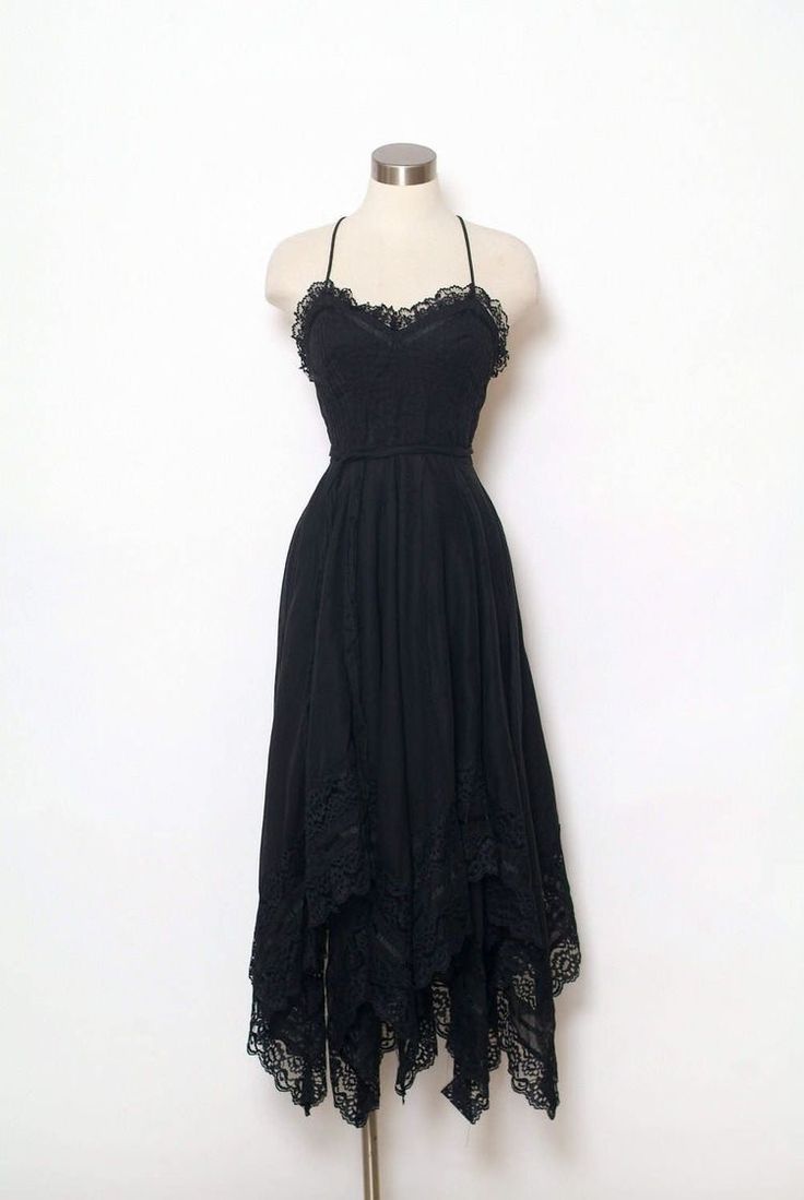 Vintage Black Prom Dresses A-Line Irregular length Evening Party Gowns S6299