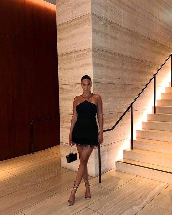 Sexy Halter Black Tight Birthday Dresses Birthday Outfits S6125