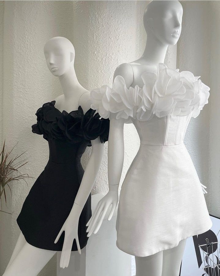 A Line Off The Shoulder Short Party Dresses Homecoming Dress S5852