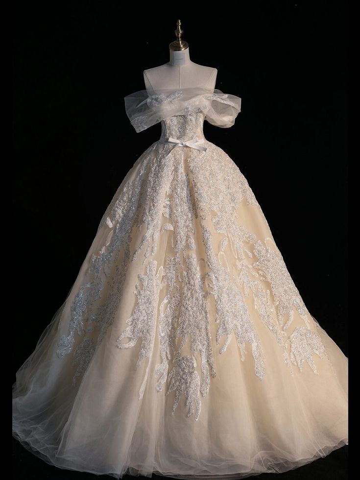 A Line Off Shoulder Tulle Prom Dress Long Prom Dresses Evening Gown S6552