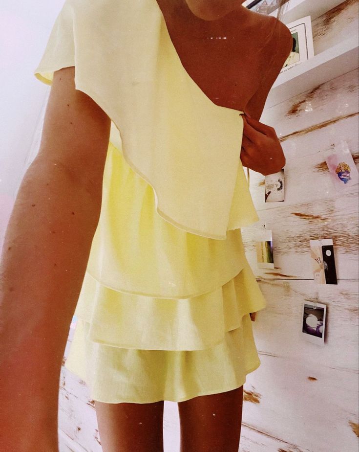 Yellow Chiffon Short Party Gown Homecoming Dress S6493