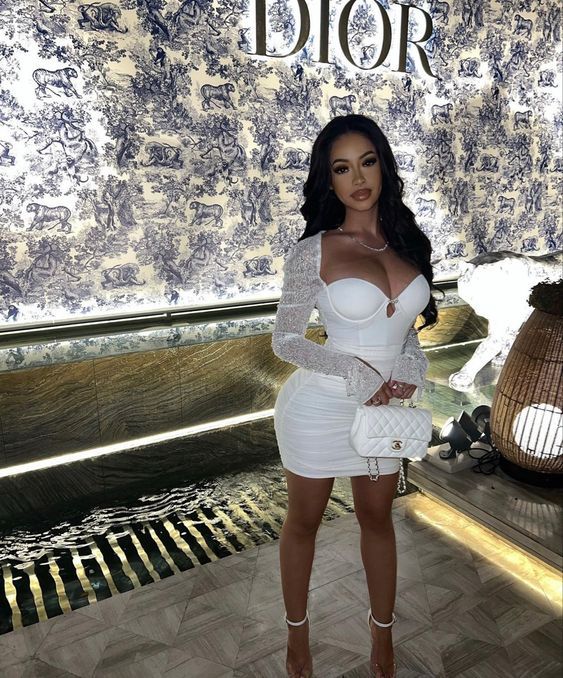 Simple Sheath Long Sleeves White 18th Birthday Dresses S6200