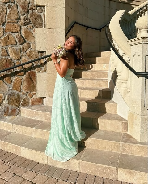 Mint Green Long Formal Dress Evening Dress S7013