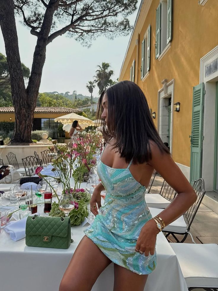 Teal suspenders slim waist hip-hugging mini skirt homecoming dress R3567