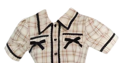 Retro salty sweet hot girl pure desire style shirt plaid design waist cake dress R0141