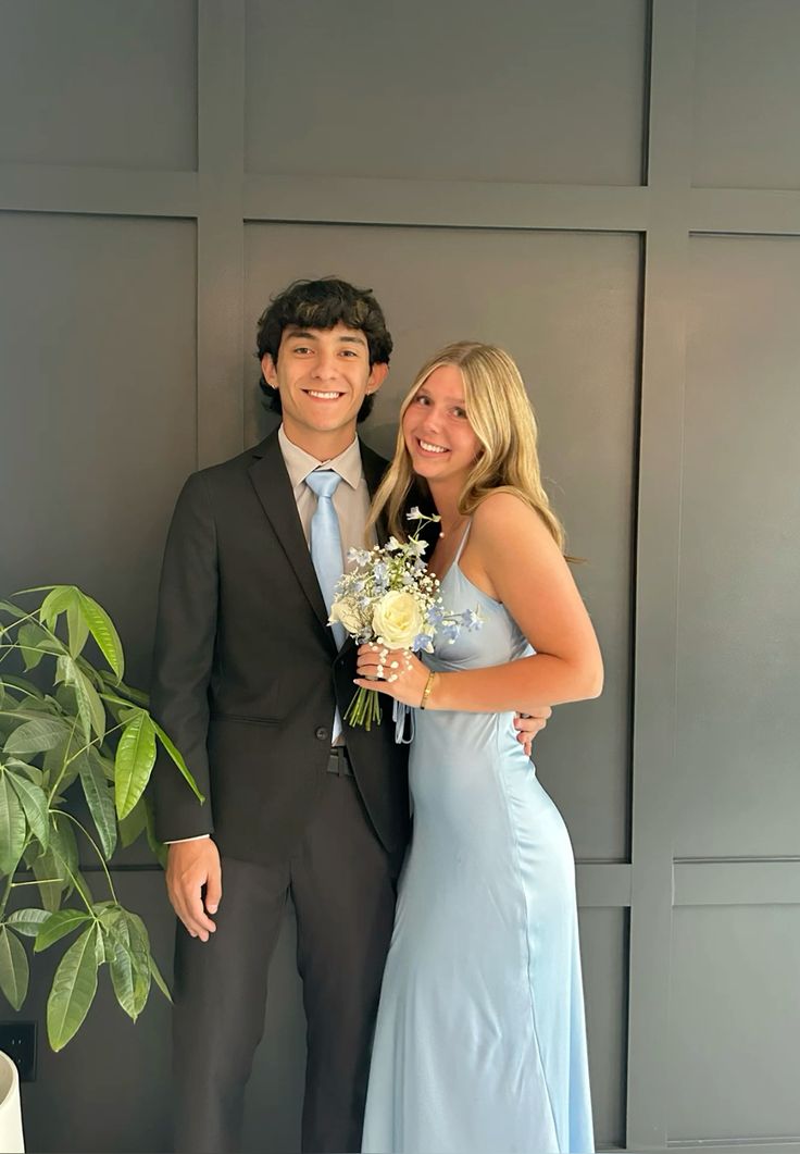 Sky Blue Simple Long Party Dress Evening Dresses S6715