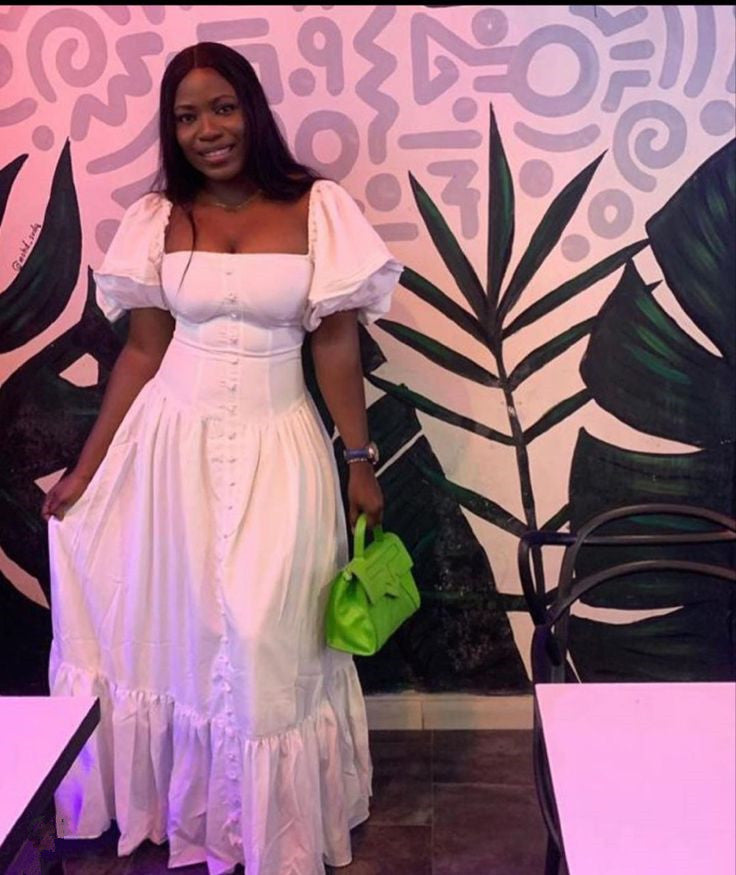 A-Line White Short Sleeves Long Prom Dress Evening Dresses S6712