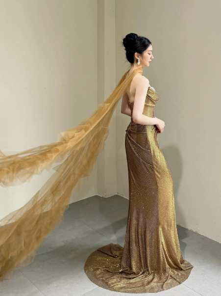 Golden Elegant Sequins Prom Dress ,Glitter Bodycon Maxi Evening Dress RS1215