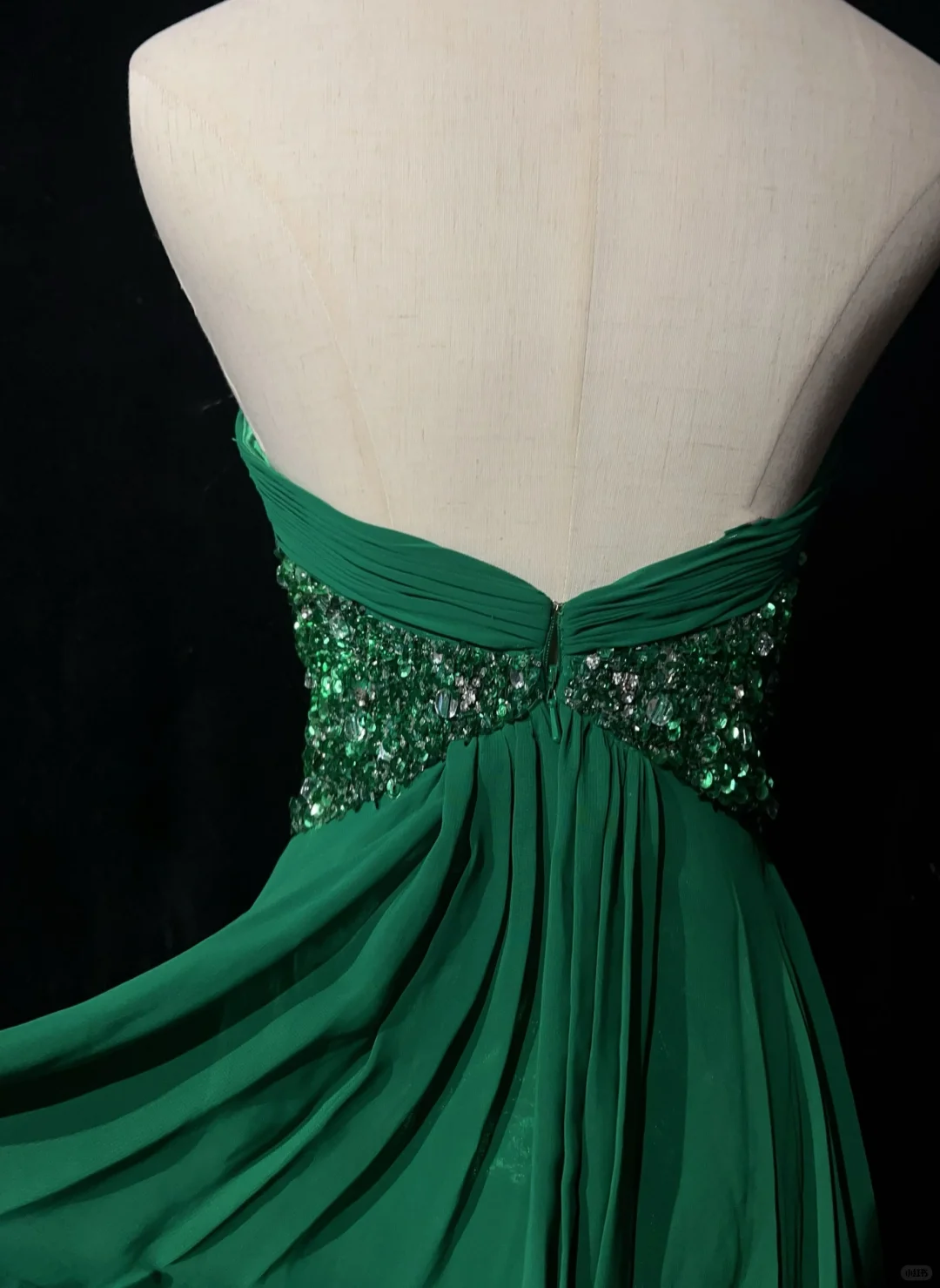 Green tube top pleated high waist sexy skirt homecoming dress R4963