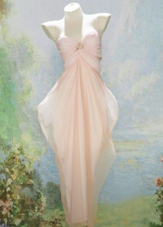 Sweet Blush Pink Prom Gown ,Strapless Elegant Maxi Evening Dress RS1297