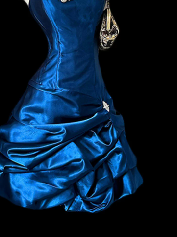 Charming Navy Homecoming Dress , Silky Bodycon Elegant Short Prom Dress RS1308