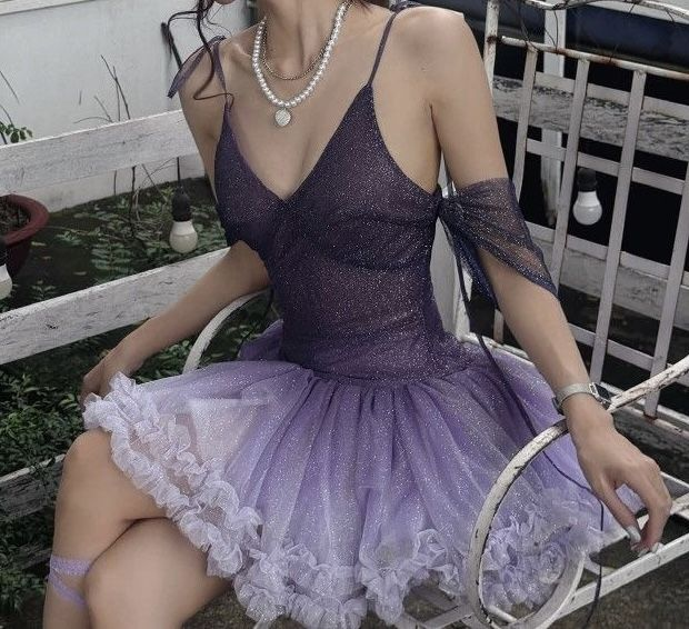 Glitter Sequins Puffy Women's Homecoming Dress Purple Corset Short Prom Gown Party Dress RS3031