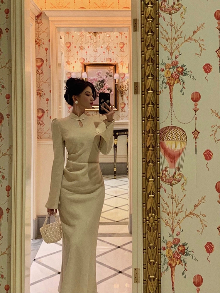 New Chinese dress long evening dress S5500