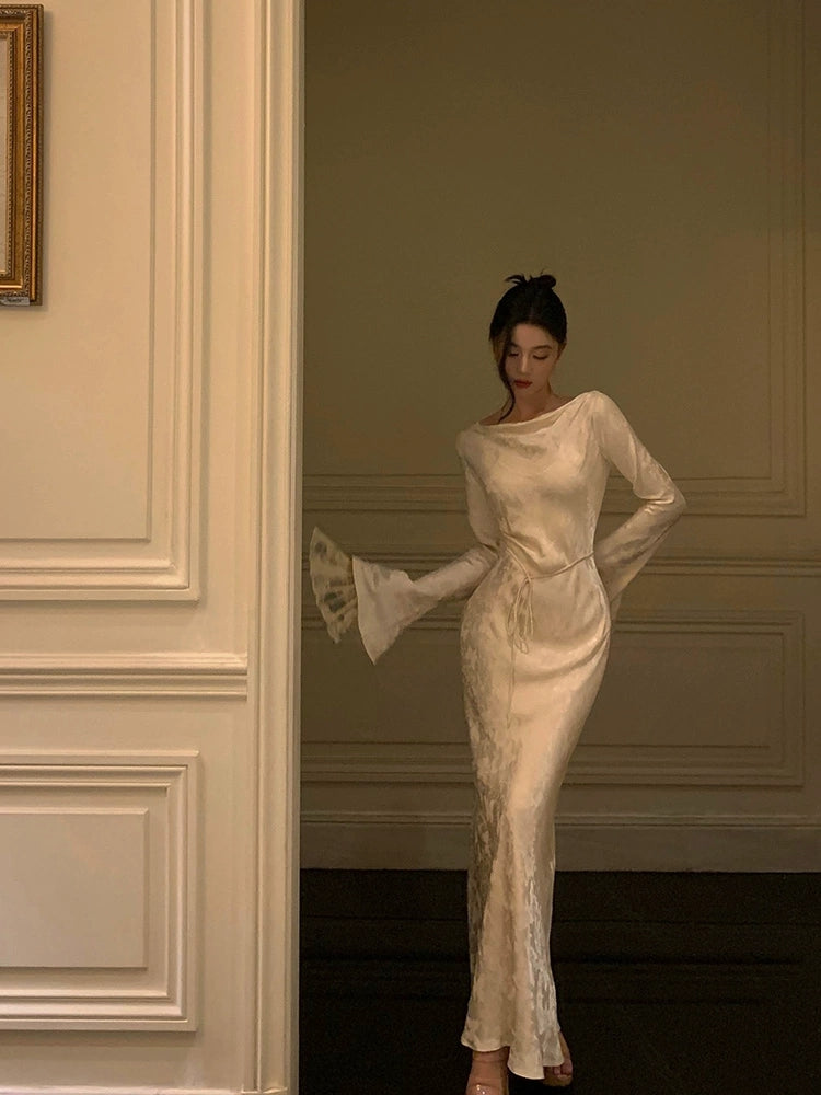 jacquard dress for women new long skirt S5486