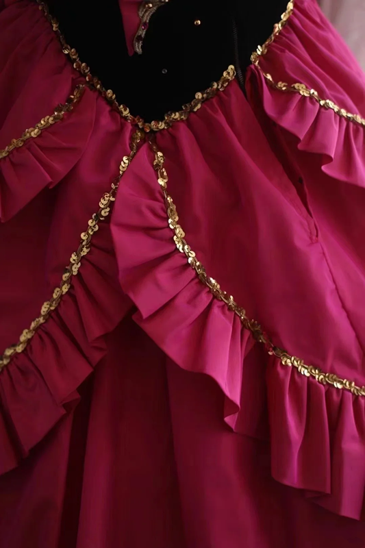 Barbie pink fitted bob with a full skirt, long ball gown, bridal dress R6819