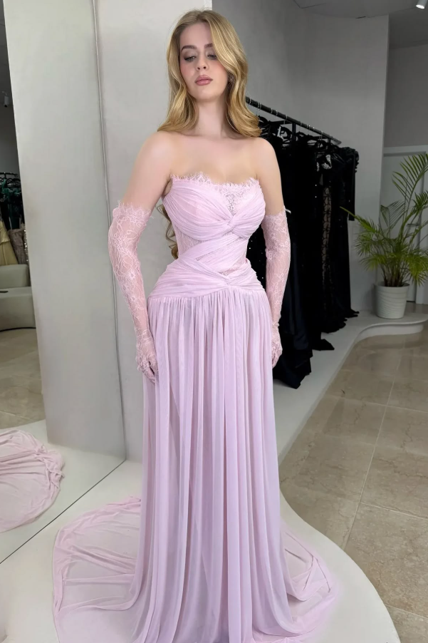 Flowy Chiffon Corset Prom Gown ,Dreamy Lavender Maxi Princess Birthday Dress Celebrity Dress RS1985