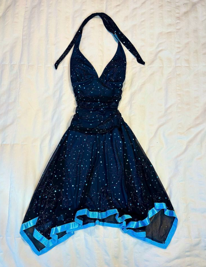 Flowy Polka Dots Corset Homecoming Dress , Retro Starry Short Prom Dress RS2021