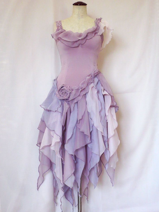 Pleated Chiffon Flowy Corset Homecoming Dress , Lavender Short Prom Dress Party Dress RS2089