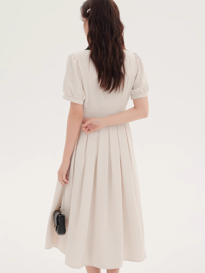 French style shirt dress with waist for summer 2025 new formal occasion dress R2367