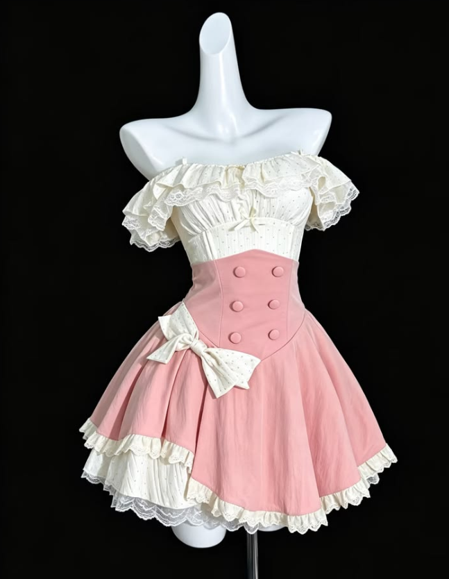 Princess Bow Decor Corset Homecoming Dress , Sweet Women's Mini Birthday Dress Party Dress RS2198