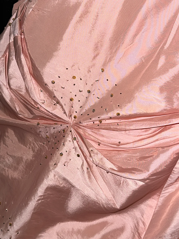 Light pink strapless fitted waist elegant fairy long ball gown R6907