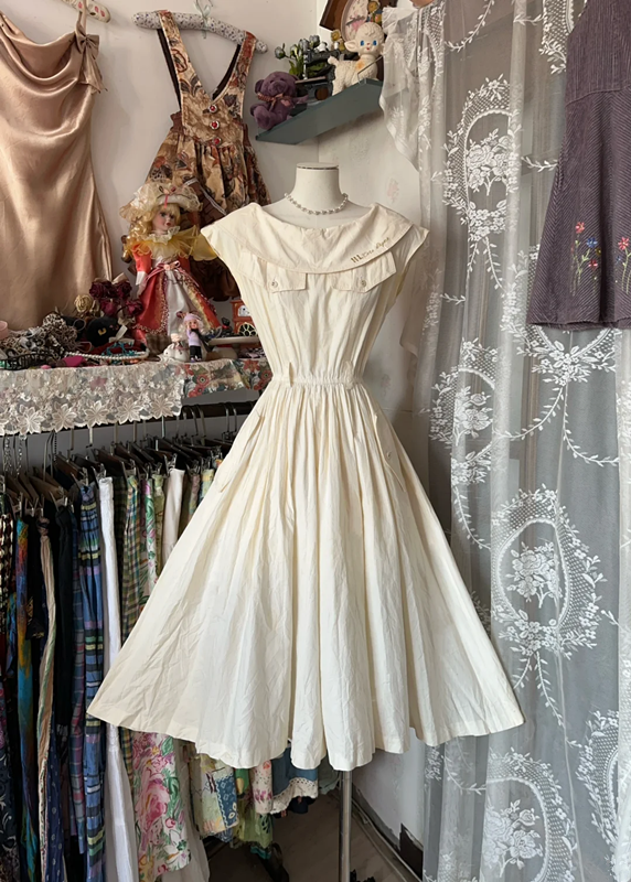 Apricot sleeveless fitted waist elegant short dress, ball gown R6388