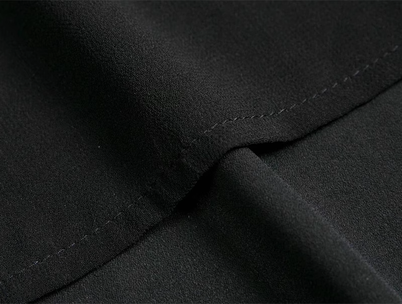 2025 Summer New French Retro Black Waist Cross High Waist Suspender Dress R0978